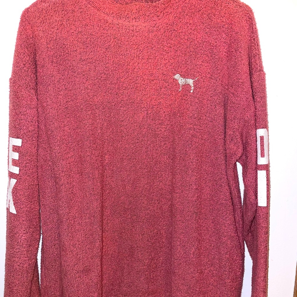 pink crew neck